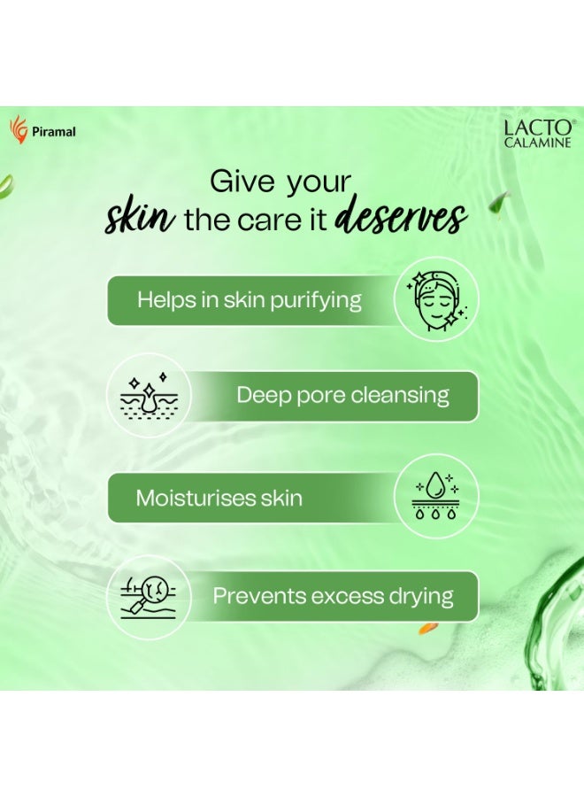 Lacto Calamine Neem Face Wash With Aloe Vera & Turmeric | 150ml each- Pack of 2 | Niacinamide & Salicylic Acid Face Wash | Facewash Reduces Pimples, Purifies Skin & Oil Control | For All Skin Types - Image 4